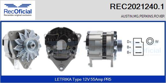 RECOFICIAL REC2021240.1 - Генератор vvparts.bg