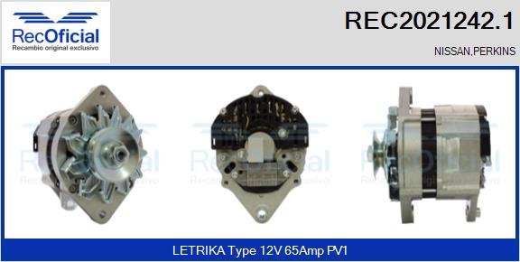 RECOFICIAL REC2021242.1 - Генератор vvparts.bg