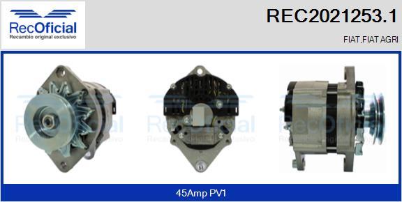 RECOFICIAL REC2021253.1 - Генератор vvparts.bg