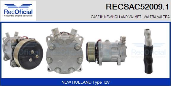 RECOFICIAL RECSAC52009.1 - Компресор, климатизация vvparts.bg