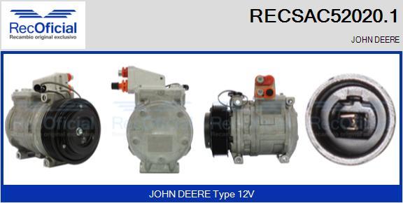 RECOFICIAL RECSAC52020.1 - Компресор, климатизация vvparts.bg