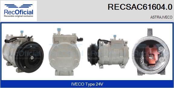 RECOFICIAL RECSAC61604.0 - Компресор, климатизация vvparts.bg