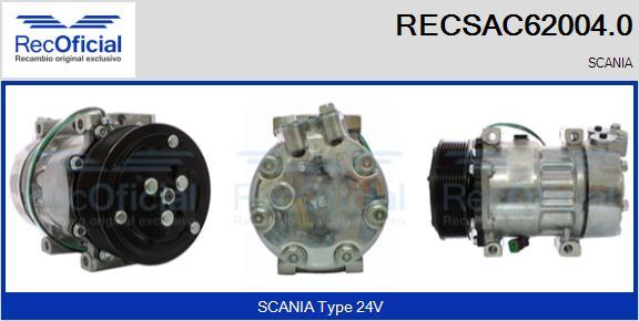 RECOFICIAL RECSAC62004.0 - Компресор, климатизация vvparts.bg