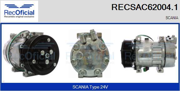 RECOFICIAL RECSAC62004.1 - Компресор, климатизация vvparts.bg