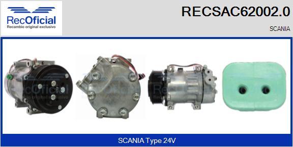 RECOFICIAL RECSAC62002.0 - Компресор, климатизация vvparts.bg