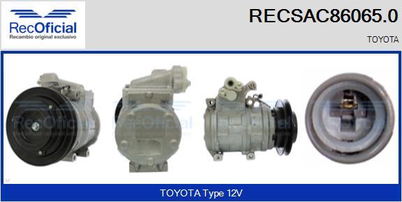 RECOFICIAL RECSAC86065.0 - Компресор, климатизация vvparts.bg