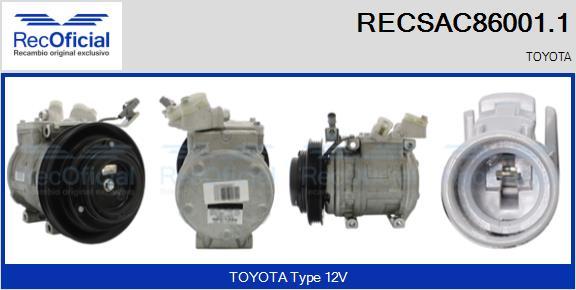 RECOFICIAL RECSAC86001.1 - Компресор, климатизация vvparts.bg