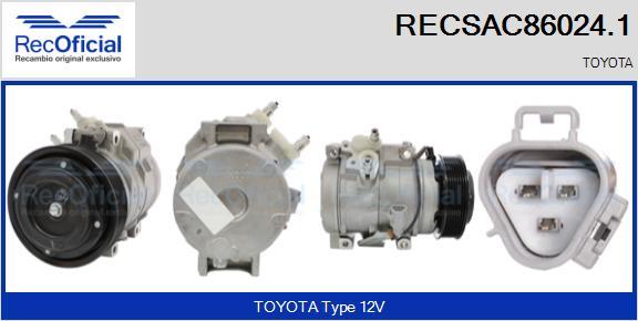 RECOFICIAL RECSAC86024.1 - Компресор, климатизация vvparts.bg