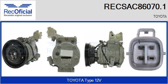 RECOFICIAL RECSAC86070.1 - Компресор, климатизация vvparts.bg