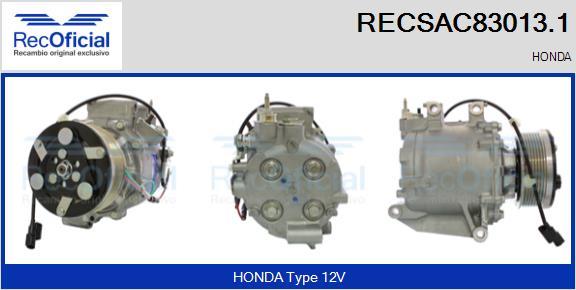 RECOFICIAL RECSAC83013.1 - Компресор, климатизация vvparts.bg