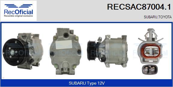 RECOFICIAL RECSAC87004.1 - Компресор, климатизация vvparts.bg