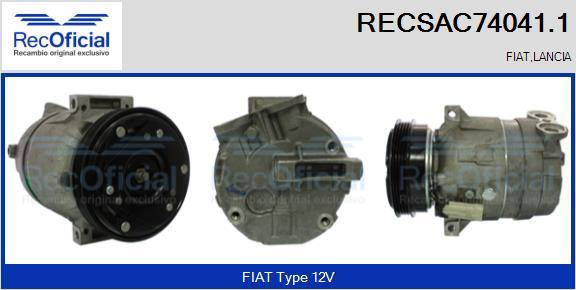 RECOFICIAL RECSAC74041.1 - Компресор, климатизация vvparts.bg