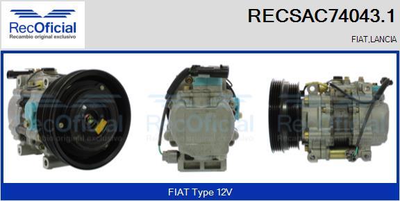 RECOFICIAL RECSAC74043.1 - Компресор, климатизация vvparts.bg