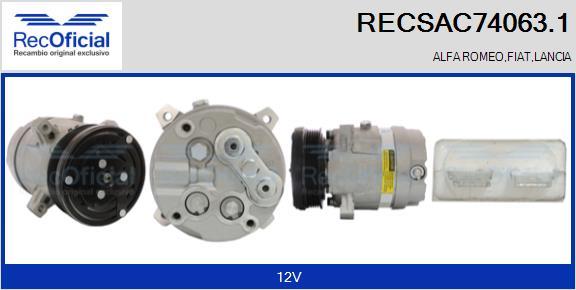 RECOFICIAL RECSAC74063.1 - Компресор, климатизация vvparts.bg