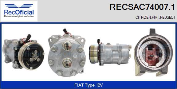 RECOFICIAL RECSAC74007.1 - Компресор, климатизация vvparts.bg