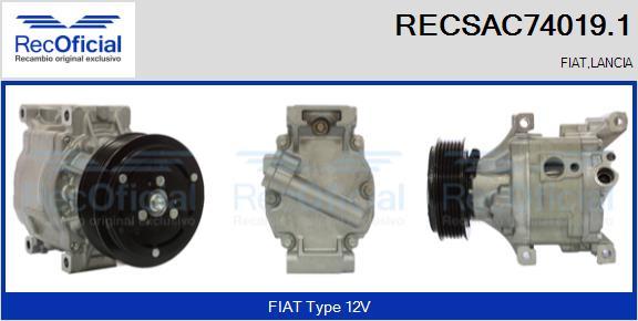 RECOFICIAL RECSAC74019.1 - Компресор, климатизация vvparts.bg