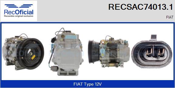 RECOFICIAL RECSAC74013.1 - Компресор, климатизация vvparts.bg