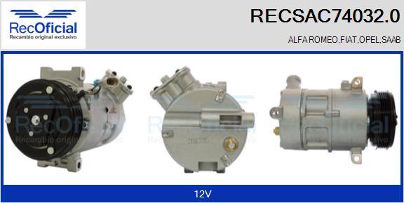 RECOFICIAL RECSAC74032.0 - Компресор, климатизация vvparts.bg