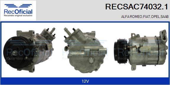 RECOFICIAL RECSAC74032.1 - Компресор, климатизация vvparts.bg