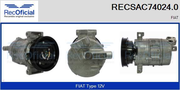 RECOFICIAL RECSAC74024.0 - Компресор, климатизация vvparts.bg