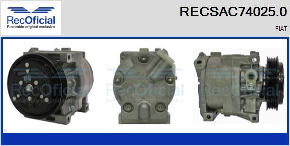 RECOFICIAL RECSAC74025.0 - Компресор, климатизация vvparts.bg