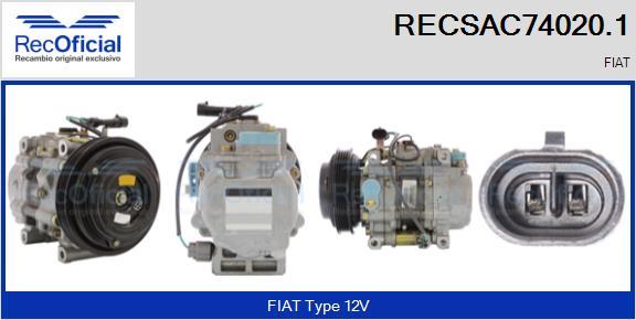 RECOFICIAL RECSAC74020.1 - Компресор, климатизация vvparts.bg