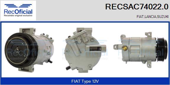 RECOFICIAL RECSAC74022.0 - Компресор, климатизация vvparts.bg