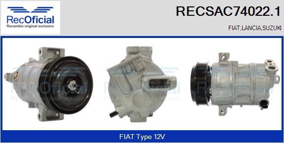 RECOFICIAL RECSAC74022.1 - Компресор, климатизация vvparts.bg