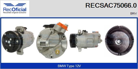 RECOFICIAL RECSAC75066.0 - Компресор, климатизация vvparts.bg