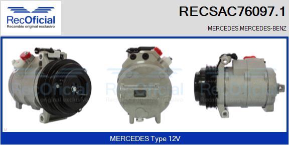 RECOFICIAL RECSAC76097.1 - Компресор, климатизация vvparts.bg