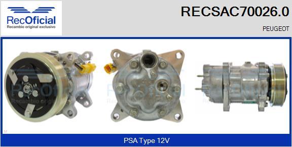 RECOFICIAL RECSAC70026.0 - Компресор, климатизация vvparts.bg