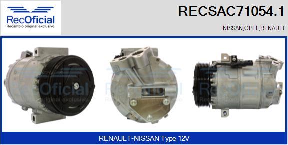 RECOFICIAL RECSAC71054.1 - Компресор, климатизация vvparts.bg