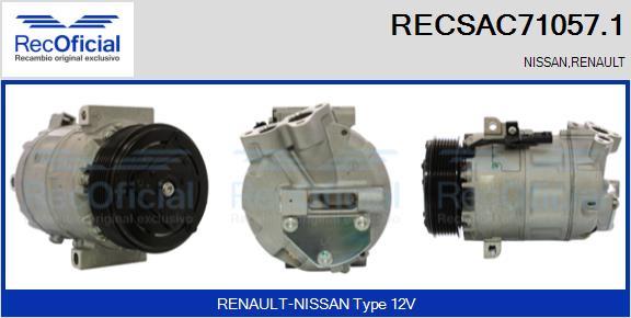 RECOFICIAL RECSAC71057.1 - Компресор, климатизация vvparts.bg