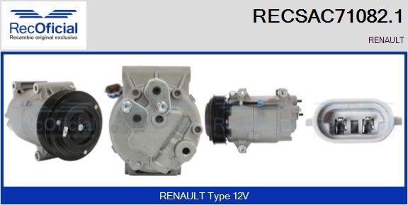 RECOFICIAL RECSAC71082.1 - Компресор, климатизация vvparts.bg