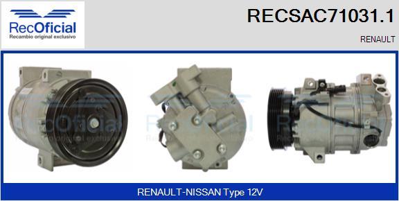 RECOFICIAL RECSAC71031.1 - Компресор, климатизация vvparts.bg