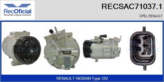 RECOFICIAL RECSAC71037.1 - Компресор, климатизация vvparts.bg