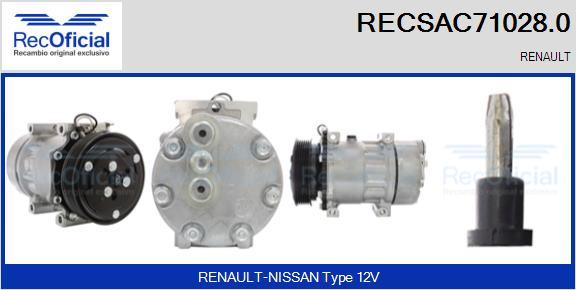 RECOFICIAL RECSAC71028.0 - Компресор, климатизация vvparts.bg