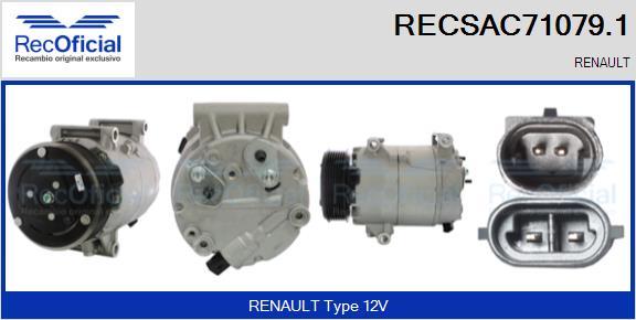 RECOFICIAL RECSAC71079.1 - Компресор, климатизация vvparts.bg