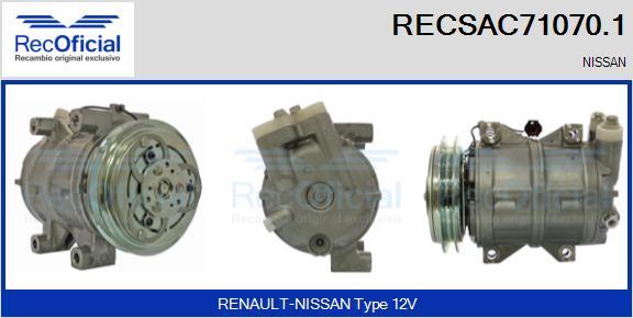 RECOFICIAL RECSAC71070.1 - Компресор, климатизация vvparts.bg