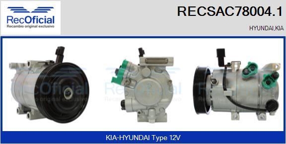 RECOFICIAL RECSAC78004.1 - Компресор, климатизация vvparts.bg