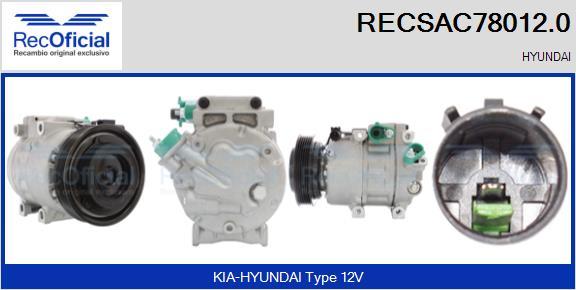 RECOFICIAL RECSAC78012.0 - Компресор, климатизация vvparts.bg