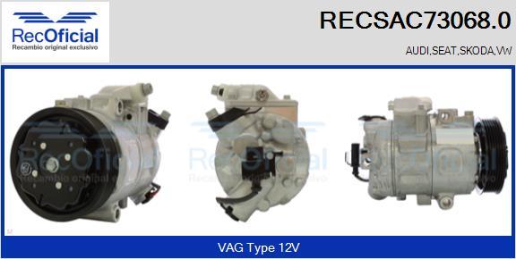 RECOFICIAL RECSAC73068.0 - Компресор, климатизация vvparts.bg