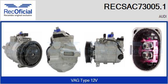 RECOFICIAL RECSAC73005.1 - Компресор, климатизация vvparts.bg