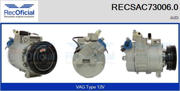 RECOFICIAL RECSAC73006.0 - Компресор, климатизация vvparts.bg