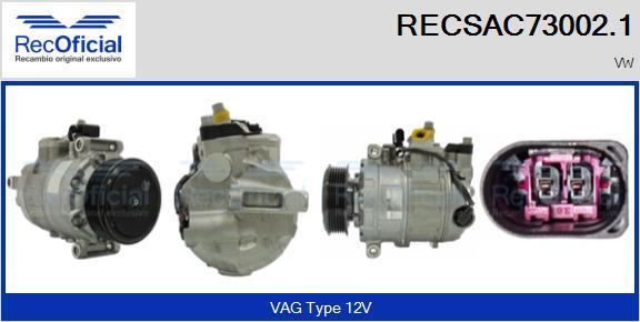 RECOFICIAL RECSAC73002.1 - Компресор, климатизация vvparts.bg