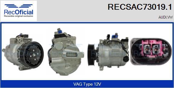 RECOFICIAL RECSAC73019.1 - Компресор, климатизация vvparts.bg