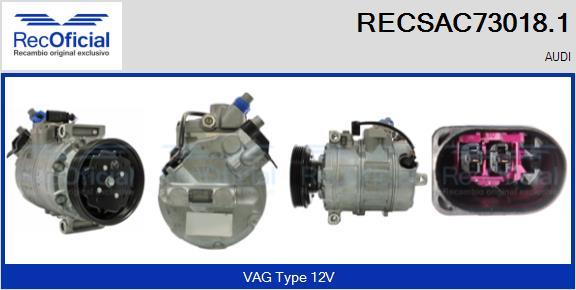 RECOFICIAL RECSAC73018.1 - Компресор, климатизация vvparts.bg