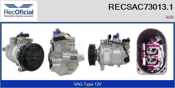 RECOFICIAL RECSAC73013.1 - Компресор, климатизация vvparts.bg