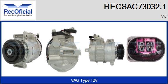 RECOFICIAL RECSAC73032.1 - Компресор, климатизация vvparts.bg