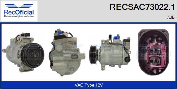 RECOFICIAL RECSAC73022.1 - Компресор, климатизация vvparts.bg